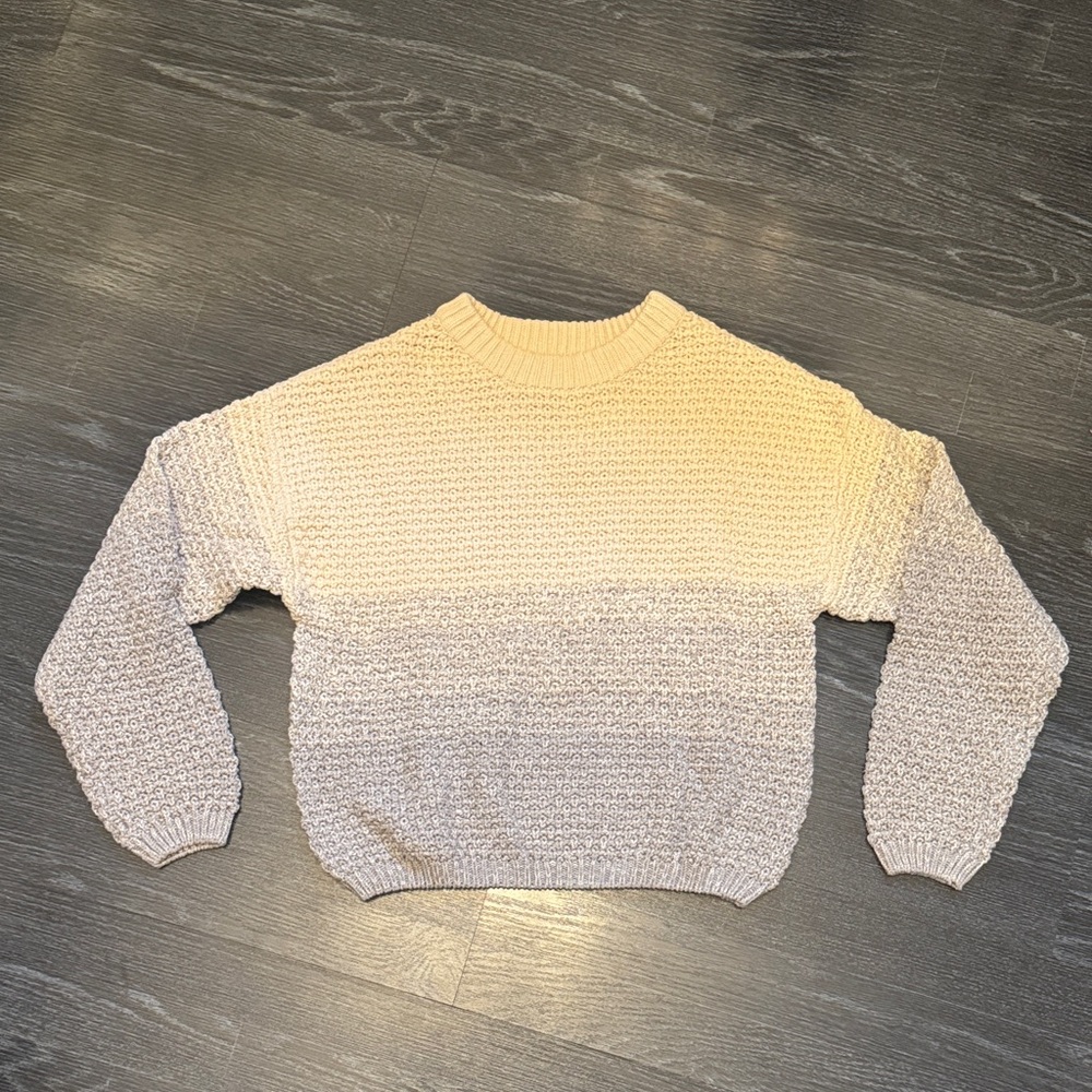 Universal Thread Cream and Gray Knit Sweater